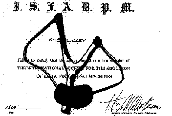 Membership Certificate ISFADPM
